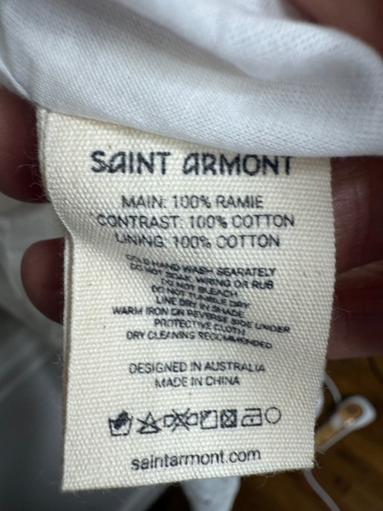 Saint Armont Lara Maxi Shirt Dress In Ivory- Sz Small- NWT $392 MSRP - Picture 12 of 12